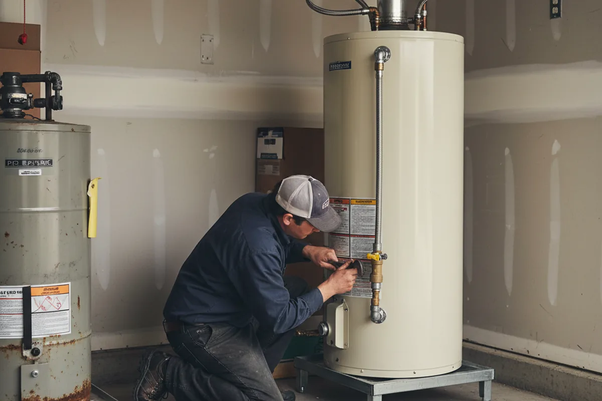 Water heater and shutoff valve replacement in Boykins